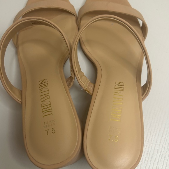 DREAM PAIRS Two Strap Open Toe Block Heels – Women’s Size 7.5 - Picture 6 of 8